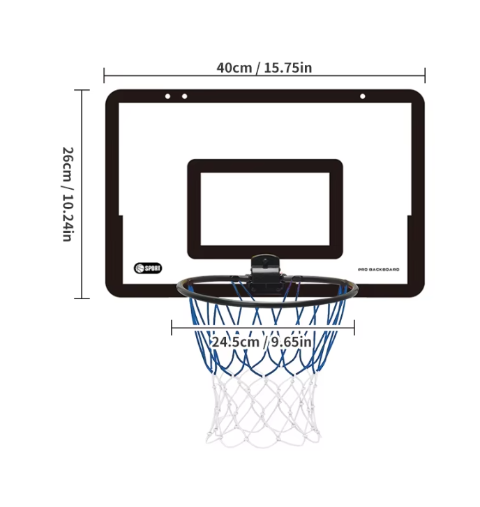 Kinder Basketbal Set voor Binnen – Muur Basket met Beugel Zonder Boren