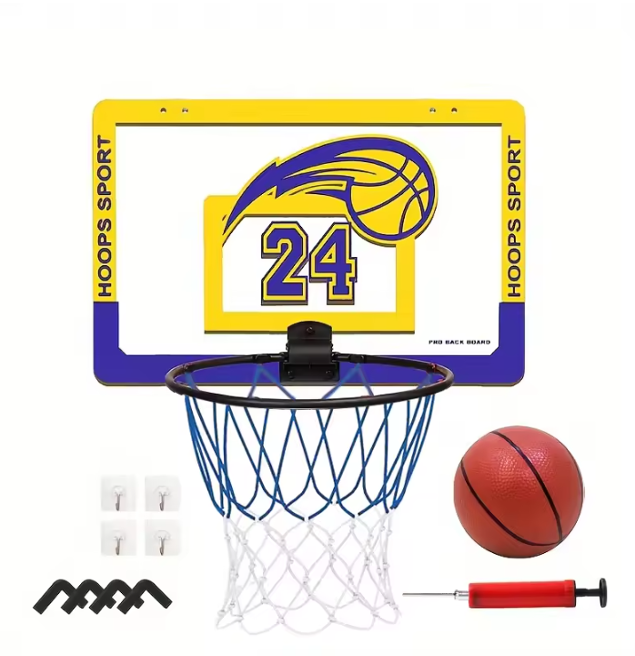 Kinder Basketbal Set voor Binnen – Muur Basket met Beugel Zonder Boren