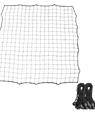 Voetbal Rebounder Net 100 × 100 cm – Trainingsnet met 20 Elastische Koorden, Zonder Frame