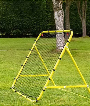 Voetbal Rebounder Net 100 × 100 cm – Trainingsnet met 20 Elastische Koorden, Zonder Frame