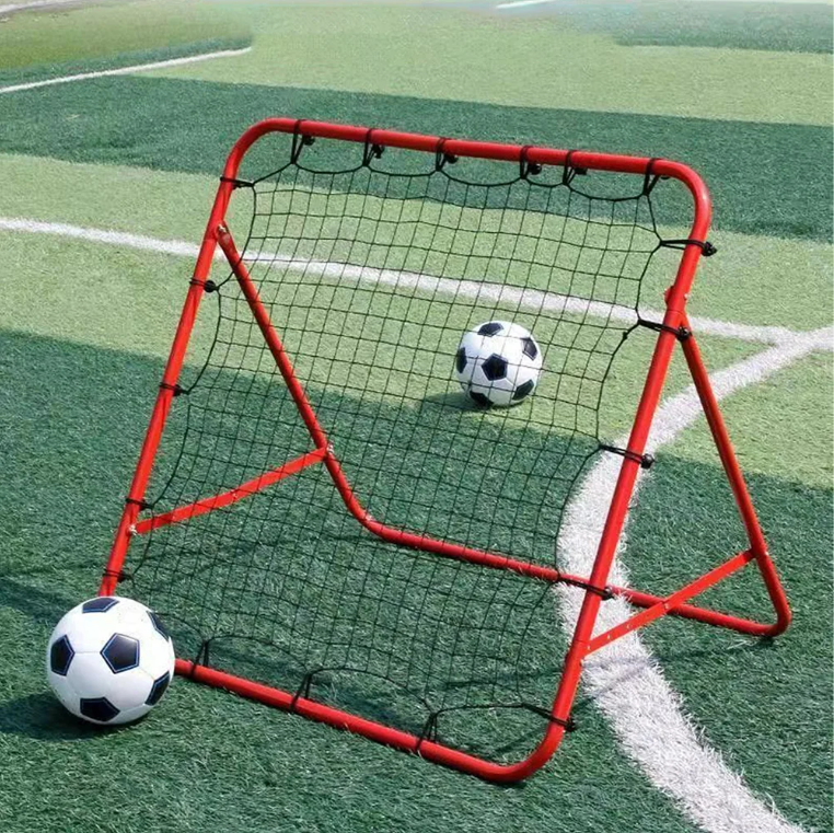 Voetbal Rebounder Net 100 × 100 cm – Trainingsnet met 20 Elastische Koorden, Zonder Frame