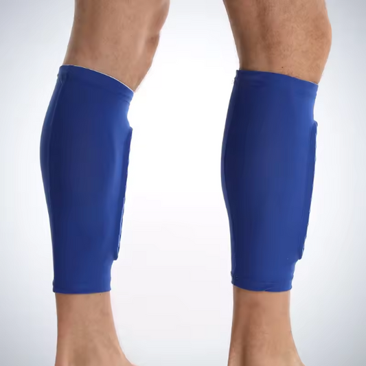 Voetbal Scheenbeschermer Sokken – Compressie Kuitbescherming met Honingraat Padding, Comfort en Ondersteuning