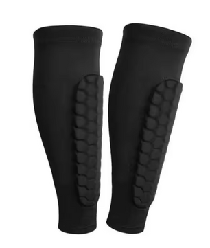 Voetbal Scheenbeschermer Sokken – Compressie Kuitbescherming met Honingraat Padding, Comfort en Ondersteuning