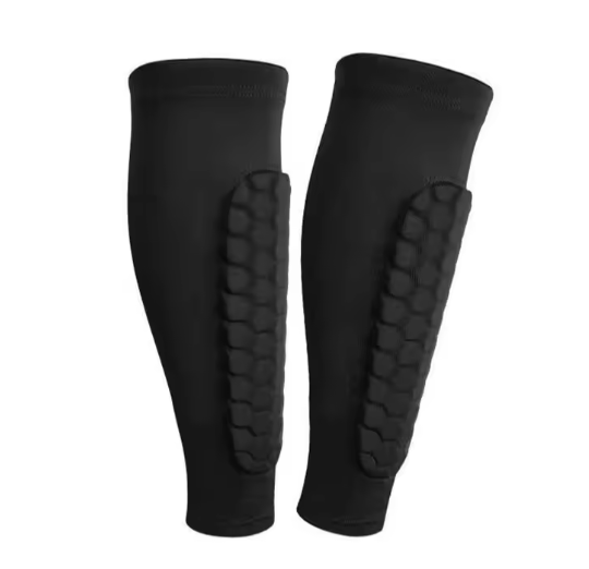 Voetbal Scheenbeschermer Sokken – Compressie Kuitbescherming met Honingraat Padding, Comfort en Ondersteuning