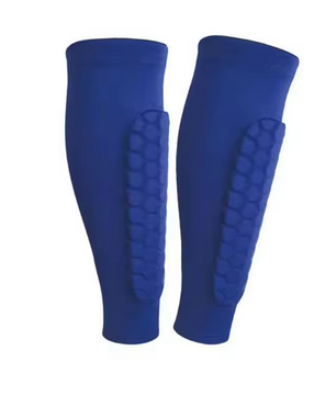 Voetbal Scheenbeschermer Sokken – Compressie Kuitbescherming met Honingraat Padding, Comfort en Ondersteuning