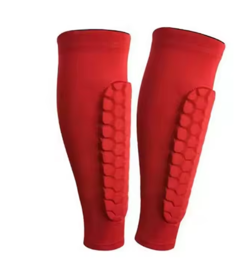 Voetbal Scheenbeschermer Sokken – Compressie Kuitbescherming met Honingraat Padding, Comfort en Ondersteuning