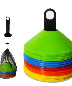 Set van 10 Voetbal Trainingskegels – Disc Cones voor Snelheid, Behendigheid en Coördinatie