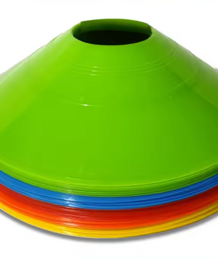 Set van 10 Voetbal Trainingskegels – Disc Cones voor Snelheid, Behendigheid en Coördinatie