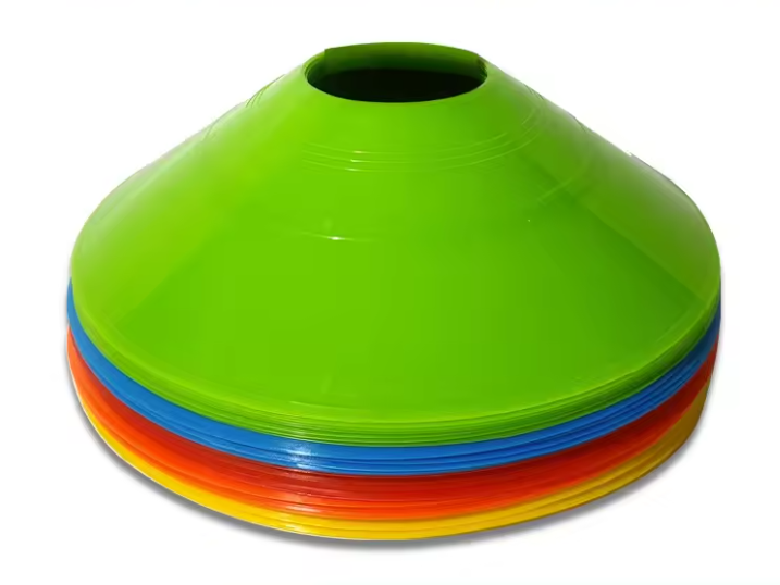 Set van 10 Voetbal Trainingskegels – Disc Cones voor Snelheid, Behendigheid en Coördinatie