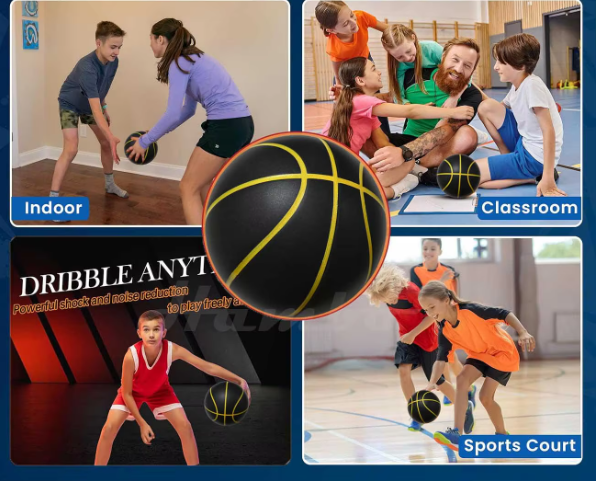 Stille Basketbal Maat 7 – Geluidloze Indoor Dribbelbal van Foam voor Training en Controle