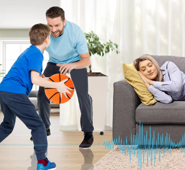 Stille Basketbal Maat 3/5/7 – Geluidloze Indoor Foam Bal met Hoge Stuit voor Training