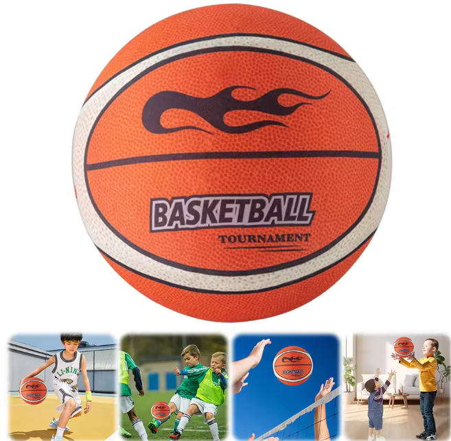 Stille Basketbal Maat 3/5/7 – Geluidloze Indoor Bal met Hoge Stuit en Duurzaam Foam