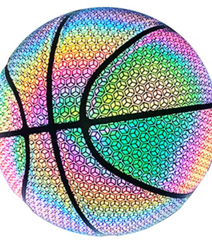 Glow in the Dark Basketbal Maat 7 – Reflecterende Holografische Bal voor Indoor en Outdoor