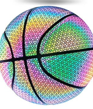 Glow in the Dark Basketbal Maat 7 – Reflecterende Holografische Bal voor Indoor en Outdoor
