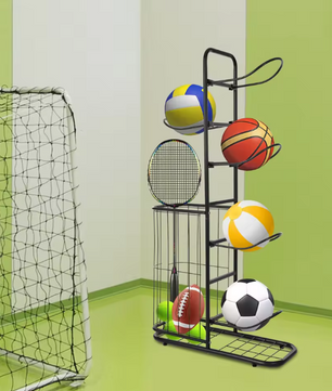 Ballenrek 5-Laags – Vrijstaand Opbergrek voor Basketbal, Voetbal & Sportmateriaal