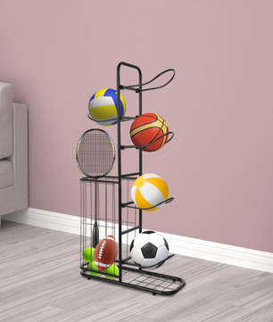 Ballenrek 5-Laags – Vrijstaand Opbergrek voor Basketbal, Voetbal & Sportmateriaal