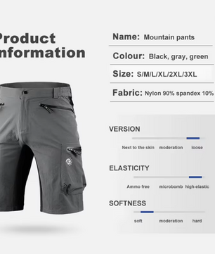 MTB Fietsbroek Heren – Ademend en Waterafstotend met Multi-Pockets voor Outdoor en Downhill