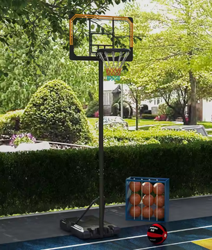 Basketbal Standaard Verstelbaar – Verrijdbare Basket met Wielen voor Indoor en Outdoor