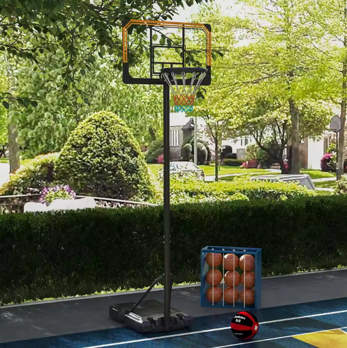 Basketbal Standaard Verstelbaar – Verrijdbare Basket met Wielen voor Indoor en Outdoor