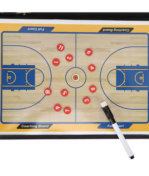 Basketbal Coachbord – Opvouwbaar Tactiekbord met Magneten & Marker