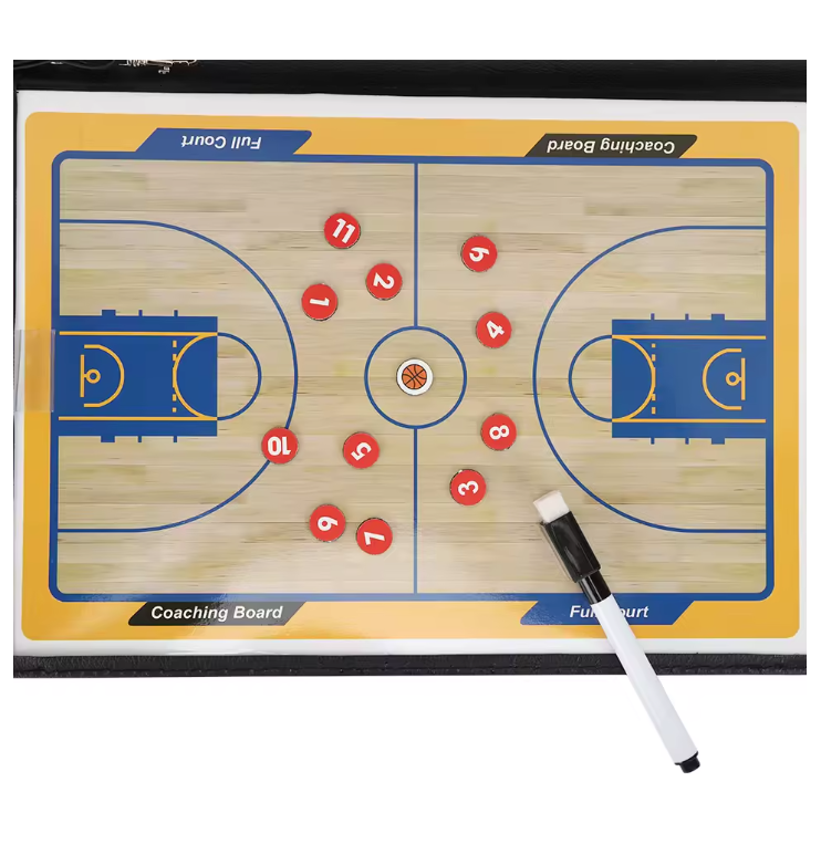 Basketbal Coachbord – Opvouwbaar Tactiekbord met Magneten & Marker
