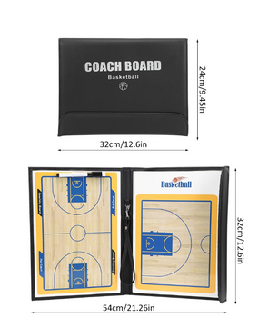 Basketbal Coachbord – Opvouwbaar Tactiekbord met Magneten & Marker