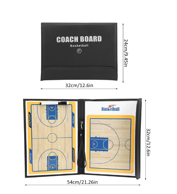 Basketbal Coachbord – Opvouwbaar Tactiekbord met Magneten & Marker