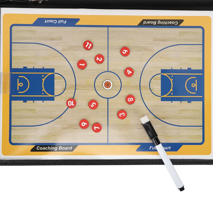 Basketbal Coachbord – Opvouwbaar Tactiekbord met Magneten & Marker