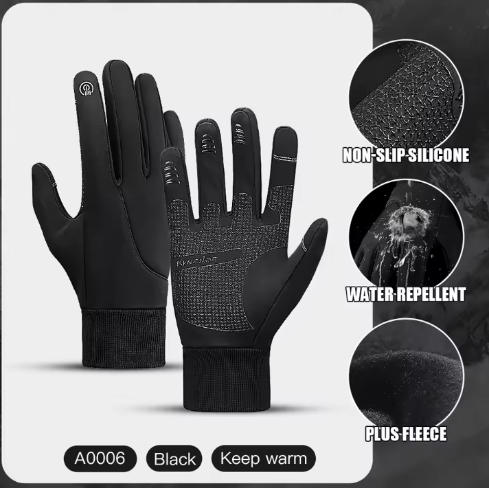Winter Fietshandschoenen – Waterdicht en Touchscreen met Anti-Slip Grip