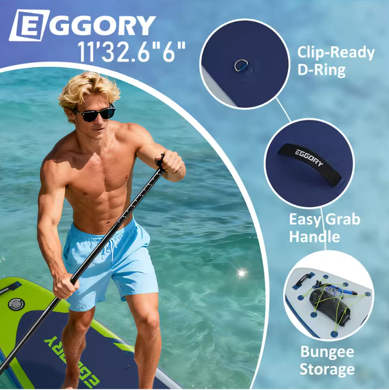 Opblaasbaar SUP Board 335 cm – Compleet Paddle Board Set met Hoge Draagkracht tot 181 kg