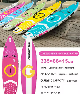 Opblaasbaar SUP Board 335 cm – Compleet Paddle Board met Accessoires voor Watersport