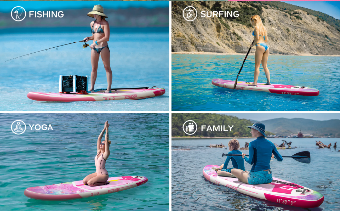 Opblaasbaar SUP Board 335 × 84 × 15 cm – Waterdicht Paddle Board met Kajak Accessoires en Visfunctie