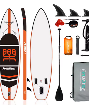 Opblaasbaar SUP Board 335 cm – Stabiel Touring Paddle Board met 3 Vinnen en Waterdichte Tas