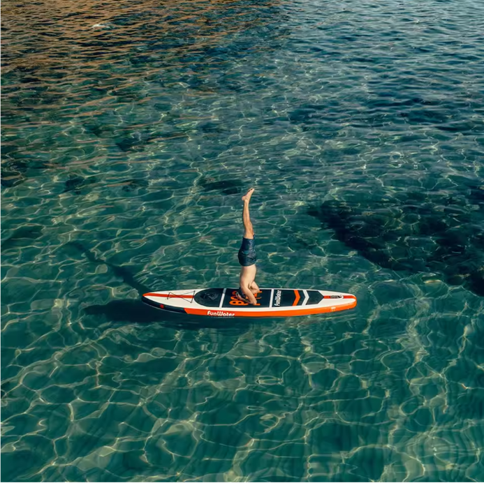Opblaasbaar SUP Board 335 cm – Stabiel Touring Paddle Board met 3 Vinnen en Waterdichte Tas