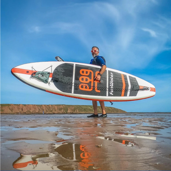 Opblaasbaar SUP Board 335 cm – Stabiel Touring Paddle Board met 3 Vinnen en Waterdichte Tas