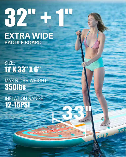 Opblaasbaar SUP Board 335 × 84 × 15 cm – Waterdicht Paddle Board met Kajak Zitje en Accessoires