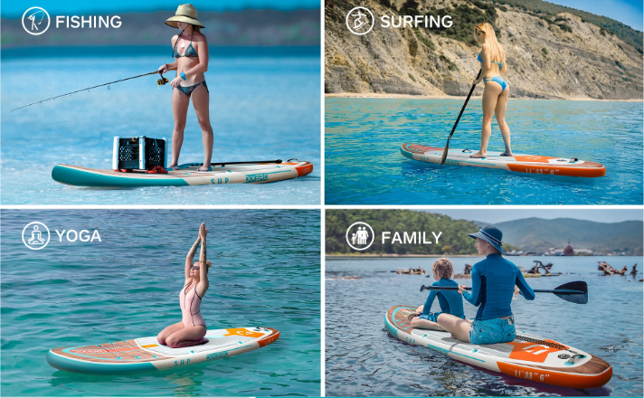 Opblaasbaar SUP Board 335 × 84 × 15 cm – Waterdicht Paddle Board met Kajak Zitje en Accessoires