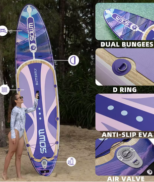Opblaasbaar SUP Board 335 × 86 × 15 cm – Stabiel Paddle Board voor Vissen met Accessoires