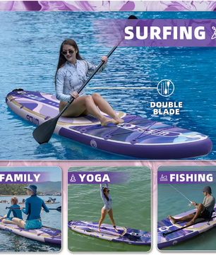 Opblaasbaar SUP Board 335 × 86 × 15 cm – Stabiel Paddle Board voor Vissen met Accessoires