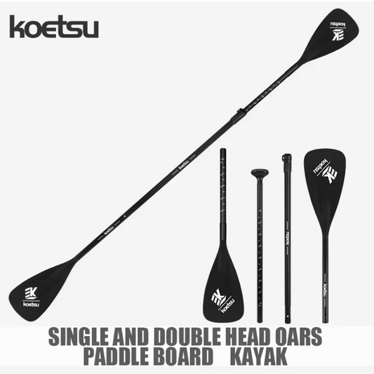 Verstelbare SUP Peddel – Aluminium Paddle 2-in-1 voor SUP en Kajak, Enkel en Dubbel Blad