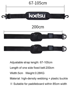 SUP Draagband – Verstelbare Schouderband voor Paddleboard en Surfboard met Handsfree Draagcomfort