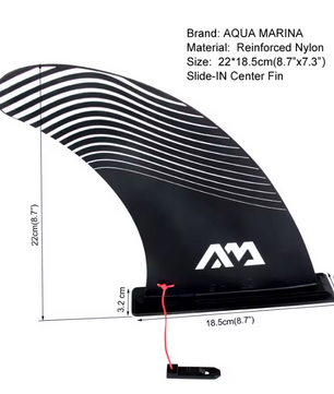 SUP Vin 24 × 18 cm – Slide-in Fin voor Paddle Board, Stabiliteit en Snelheid