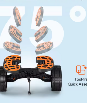 Kajak Transportkar – Trolley met Massieve Wielen en Dubbele Spanbanden, Draagvermogen tot 145 kg