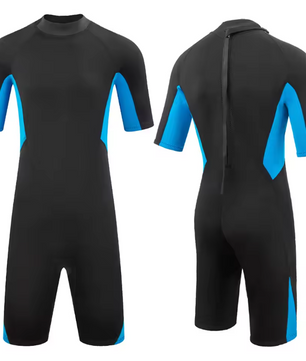 Heren Shorty Wetsuit 3 mm – Neopreen Zwempak met Rits, Flexibel en Comfortabel