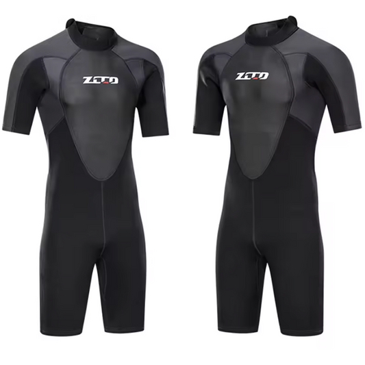 Heren Shorty Wetsuit 3 mm – Neopreen Duikpak met Rits, Flexibel en Isolerend