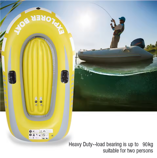 Opblaasbare Kajak 2 Personen – PVC Kano voor Varen, Vissen en Recreatie 114 × 188 cm