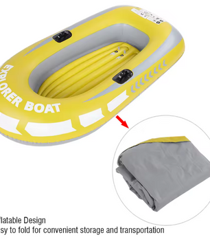 Opblaasbare Kajak 2 Personen – PVC Kano voor Varen, Vissen en Recreatie 114 × 188 cm