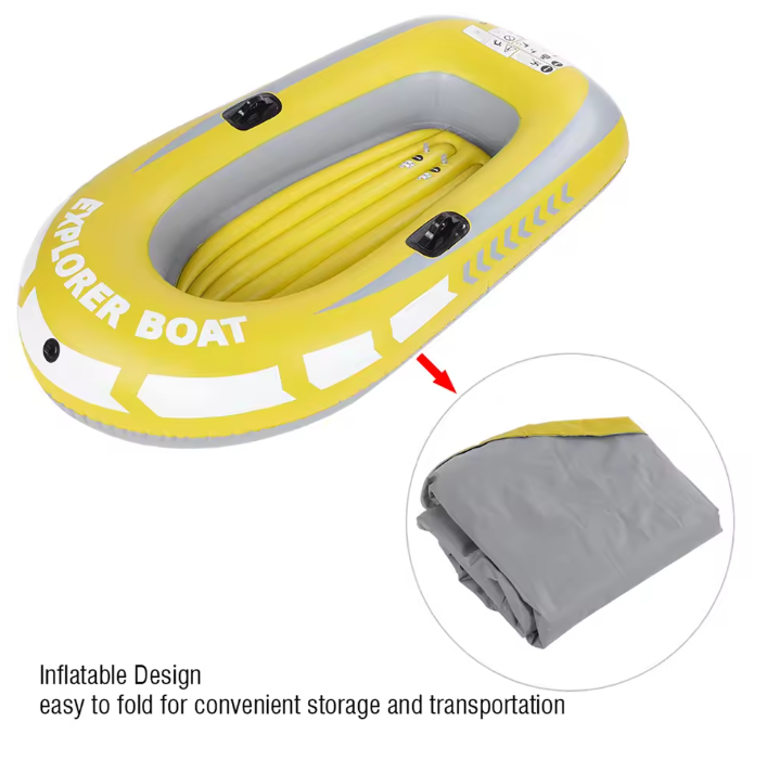 Opblaasbare Kajak 2 Personen – PVC Kano voor Varen, Vissen en Recreatie 114 × 188 cm