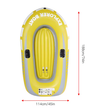 Opblaasbare Kajak 2 Personen – PVC Kano voor Varen, Vissen en Recreatie 114 × 188 cm