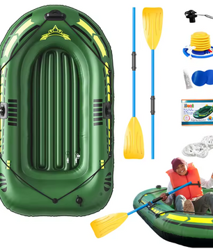 Opblaasbare Kajak Set – PVC Boot met Peddels en Pomp, Geschikt voor Vissen en Recreatie 192 × 113 × 40 cm